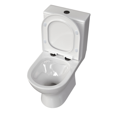 Унитаз напольный с бачком Taliente Arte AR35045+Nero pulsante белый с сиденьем безободковый душевой смыв